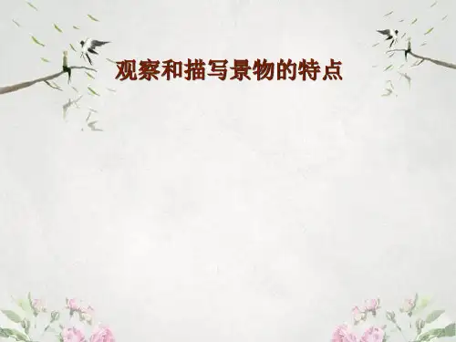 作文-初中作文指导：《写作：观察和描写景物的特点》ppt优秀PPT