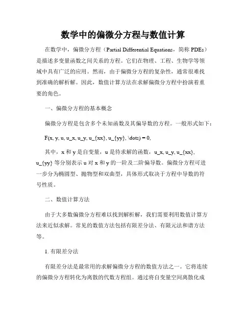数学中的偏微分方程与数值计算