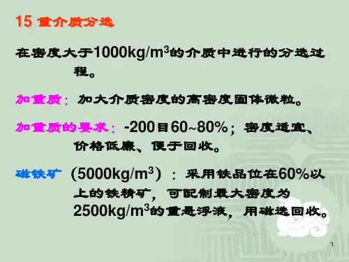 固体物料分选学重介质分选