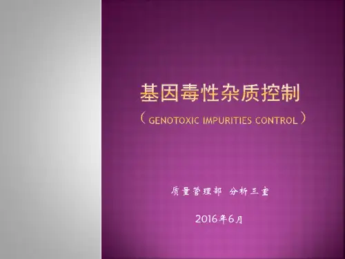 基因毒性杂质控制