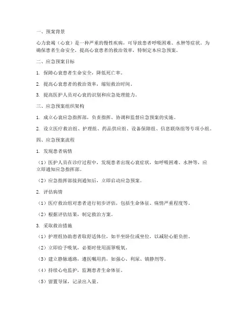 心衰应急预案脚本