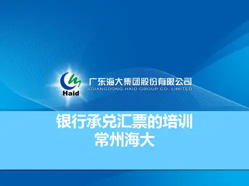 银行承兑汇票的培训资料(ppt 28页)