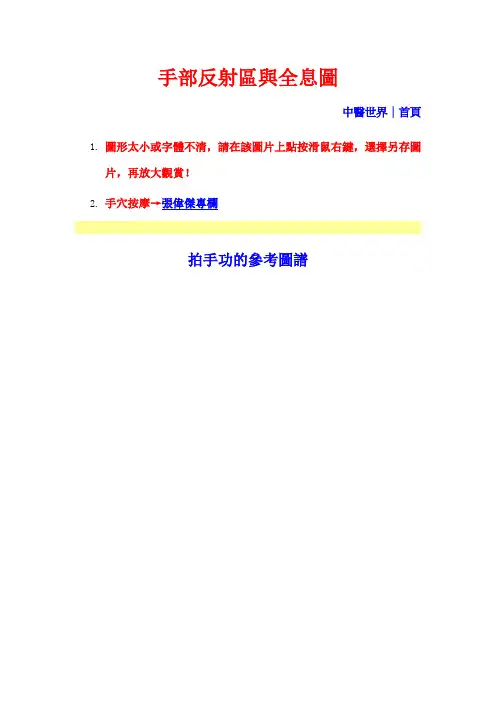 最全!手部反射区与全息图【转】