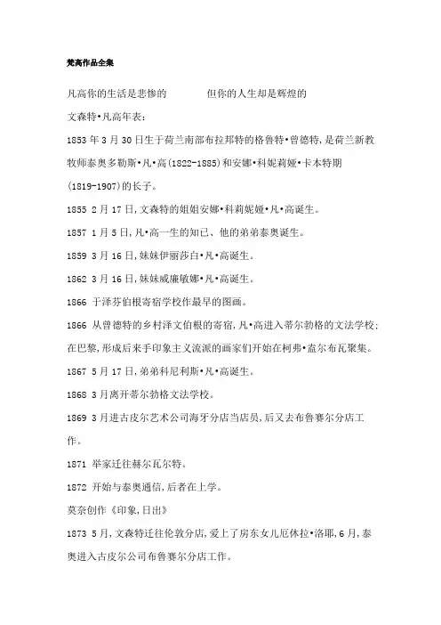梵高作品全集