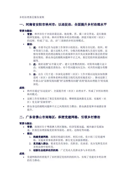乡村治理基层服务案例1
