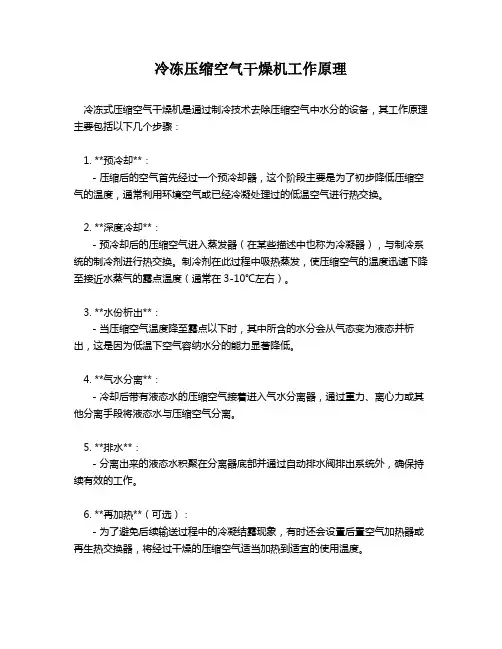 冷冻压缩空气干燥机工作原理