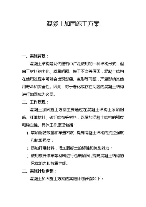 混凝土加固施工方案(二)