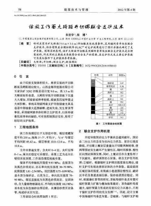 综放工作面大跨距开切眼联合支护技术