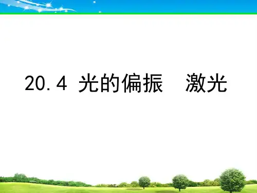 光的偏振 激光