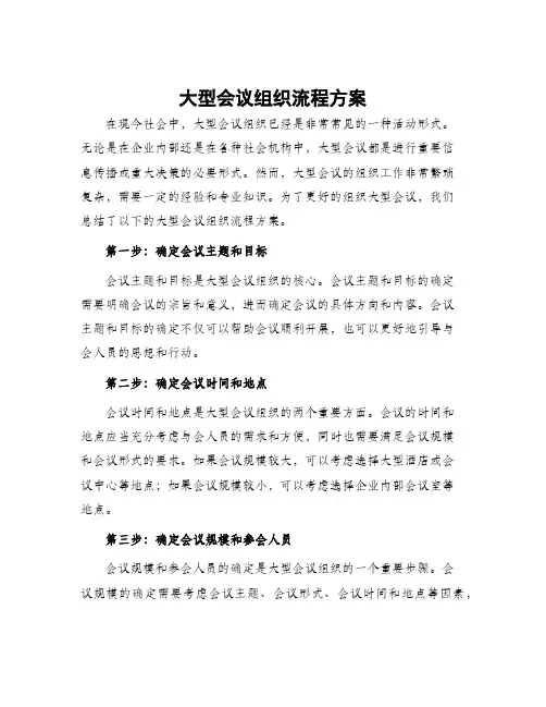 大型会议组织流程方案
