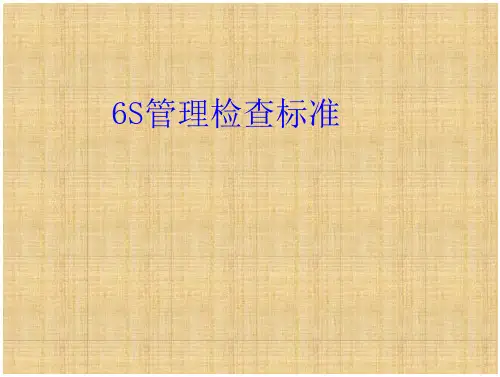 6s管理标准