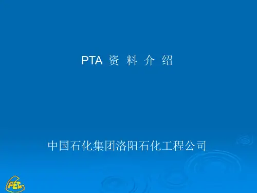 《石油化工综述及PTA装置简介》(李网章)