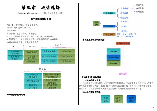 2016CPA战略与风险第三章  战略选择(打印版)