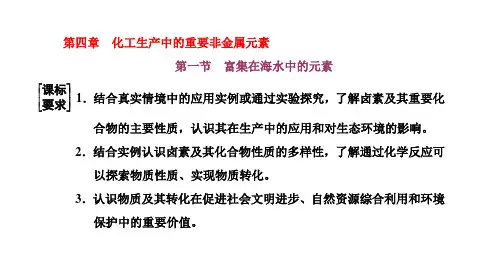 第四章第一节富集在海水中的元素考点卤素及卤素离子的检验-课件新高考化学一轮复习