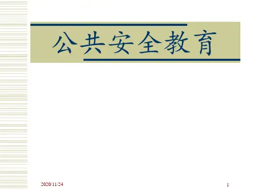 公共安全教育 ppt课件