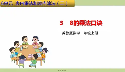 苏教版二年级上册数学 8的乘法口诀 教学课件