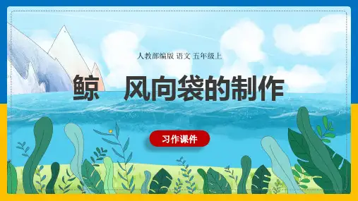 小学语文人教部编版五年级上册《第5单元习作例文鲸风向袋的制作》课件