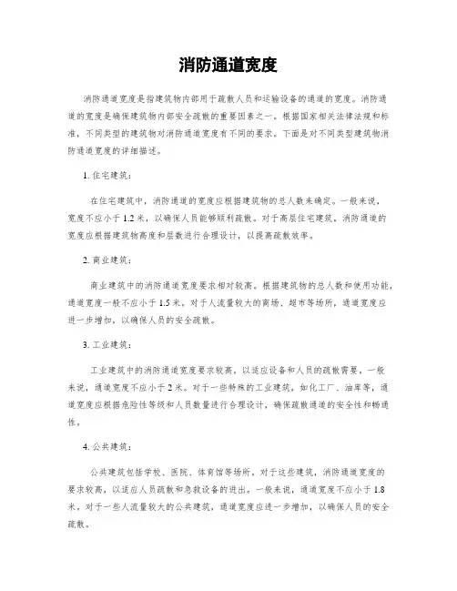 消防通道宽度