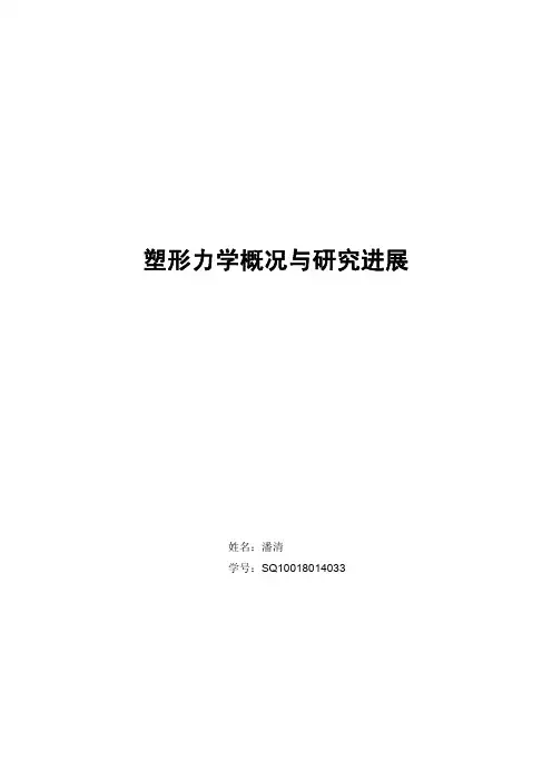 塑形力学概况与研究进展