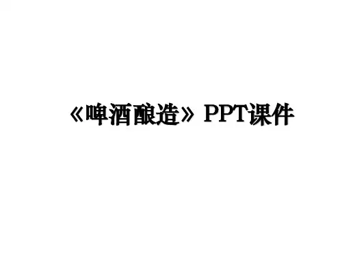 《啤酒酿造》PPT课件复习进程