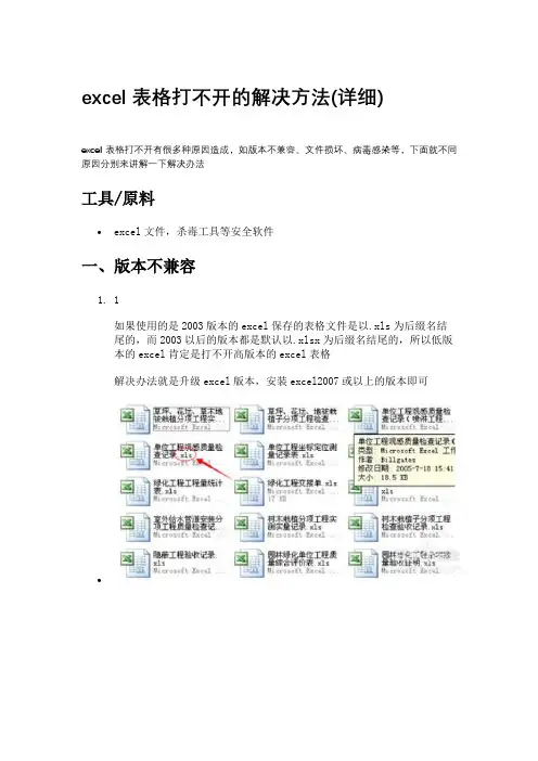 excel表格打不开的解决方法
