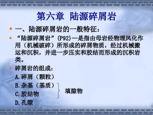 陆源碎屑岩