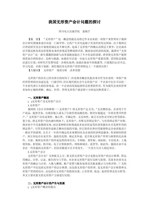 我国无形资产会计问题的探讨