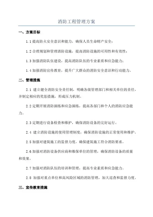 消防工程管理方案