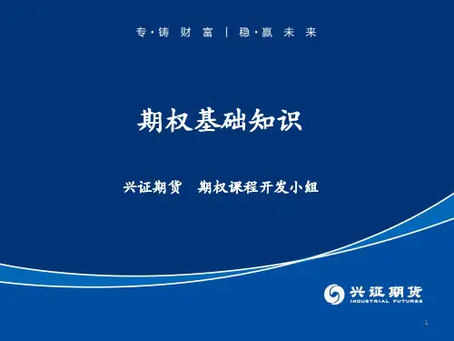股指期权基础知识培训课件(入门级)