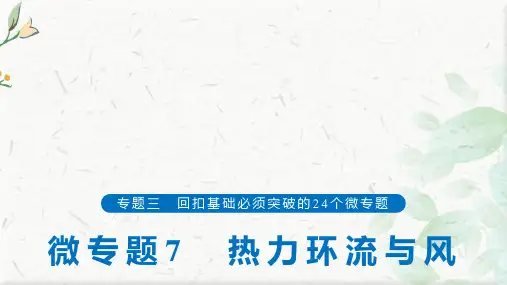 高考地理回扣基础微专题7 热力环流与风