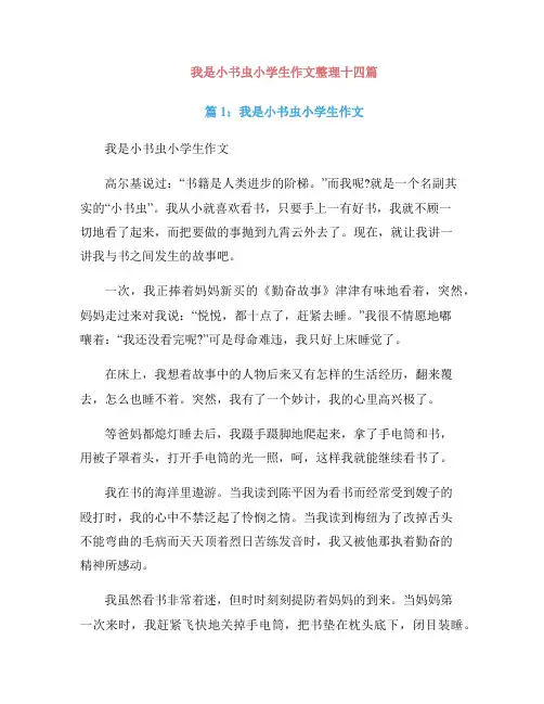 我是小书虫小学生作文整理十四篇
