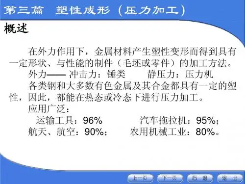 第三篇   塑性成形(1)