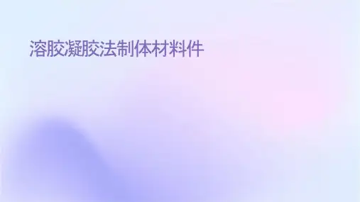 溶胶凝胶法制备块体材料课件