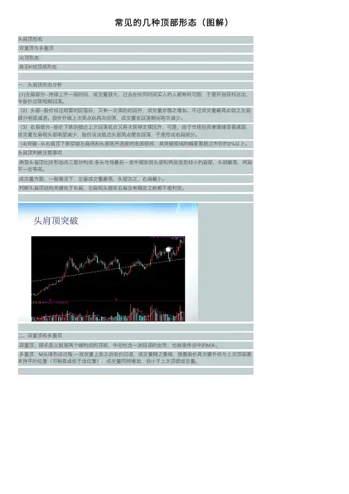 常见的几种顶部形态（图解）