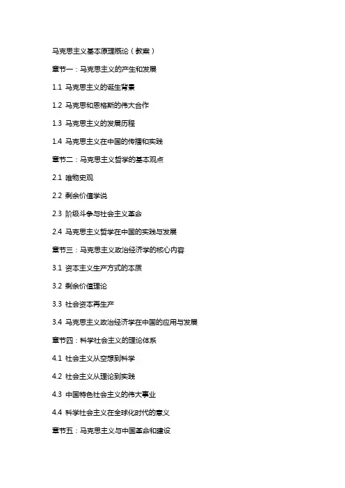 马克思主义基本原理概论(教案)