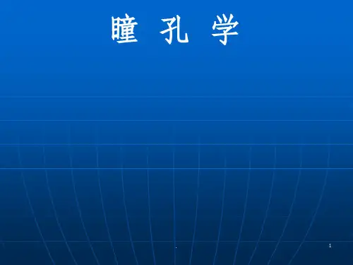 瞳孔学ppt课件