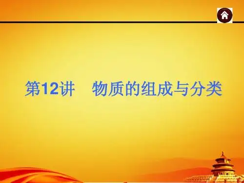 2015年人教版中考化学(安徽)复习课件：物质的组成与分类(28页)