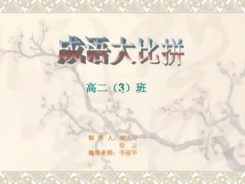 成语大比拼(个人赛)