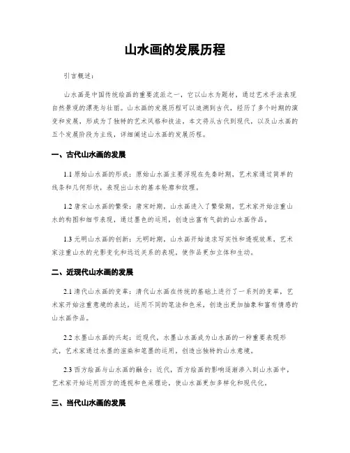 山水画的发展历程