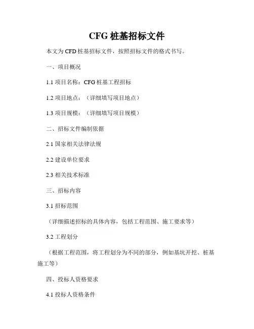 CFG桩基招标文件