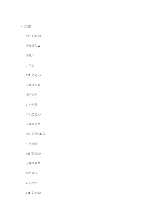 1 王健林