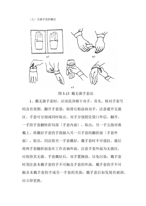 老年服务与管理《无菌手套的戴法》