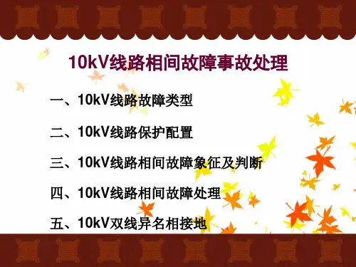 10kV线路相间故障事故处理