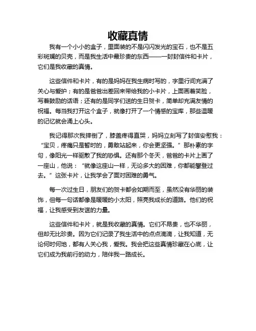作文 收藏真情