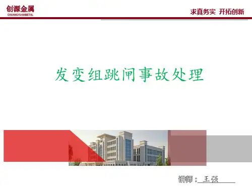 发变组跳闸事故处理
