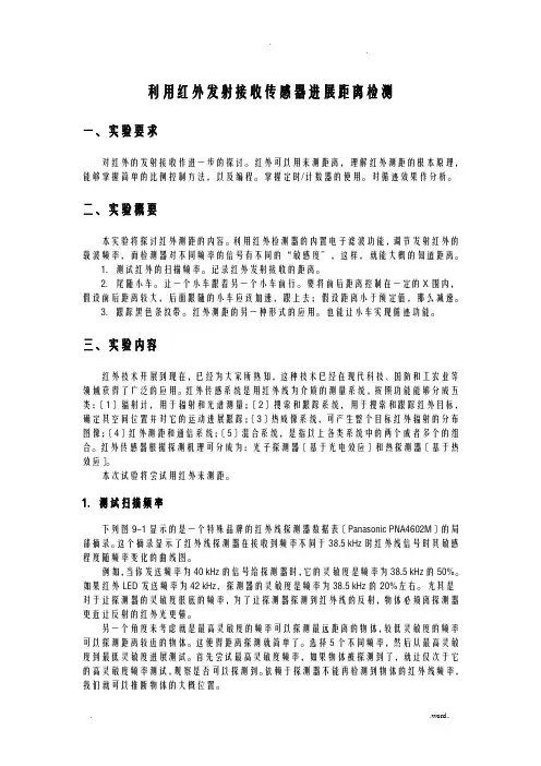 利用红外发射接收传感器进行距离检测