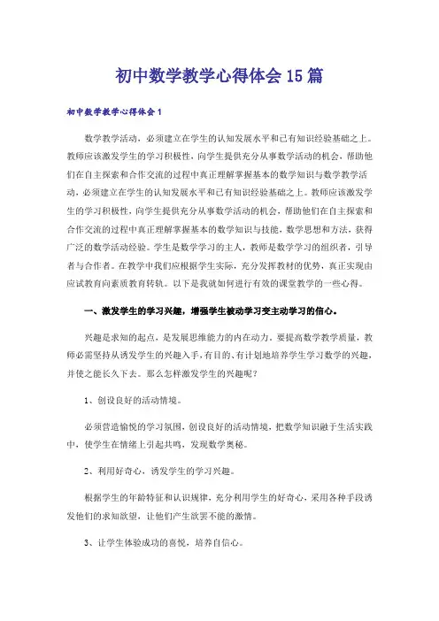 初中数学教学心得体会15篇_11