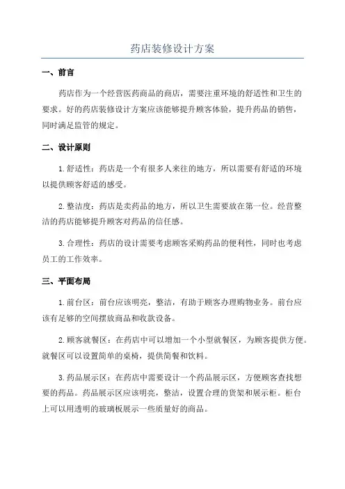 药店装修设计方案