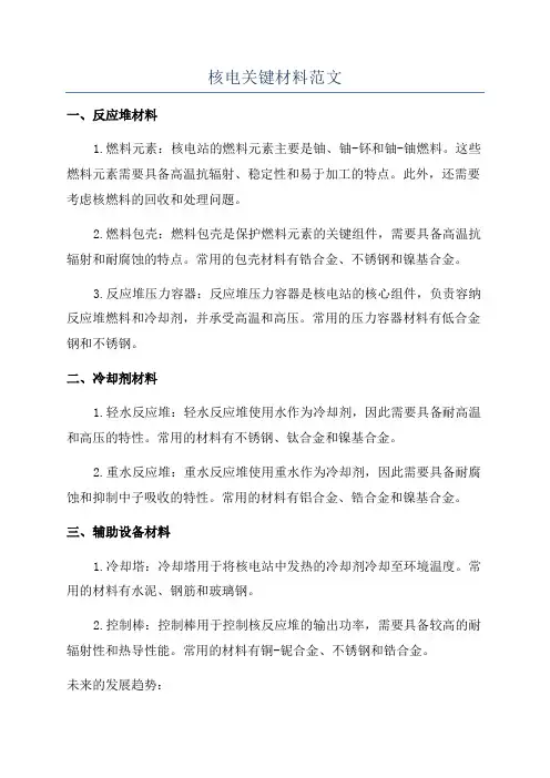 核电关键材料范文