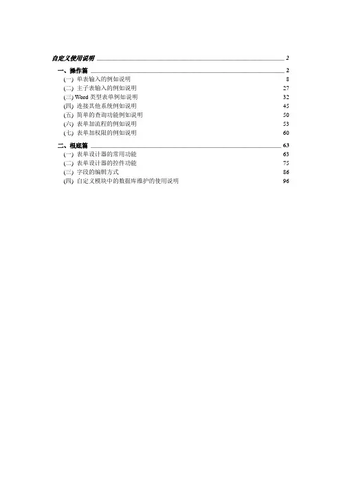 C6自定义操作手册